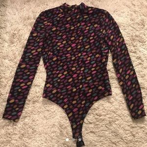 Multi colored long sleeve bodysuit